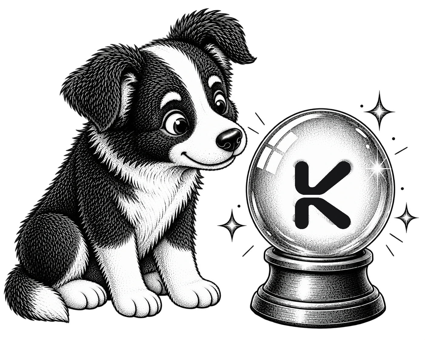 Scout looking into a crystal ball